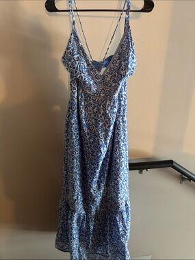 Vineyard Vines Blue and White Printed Maxi Dress